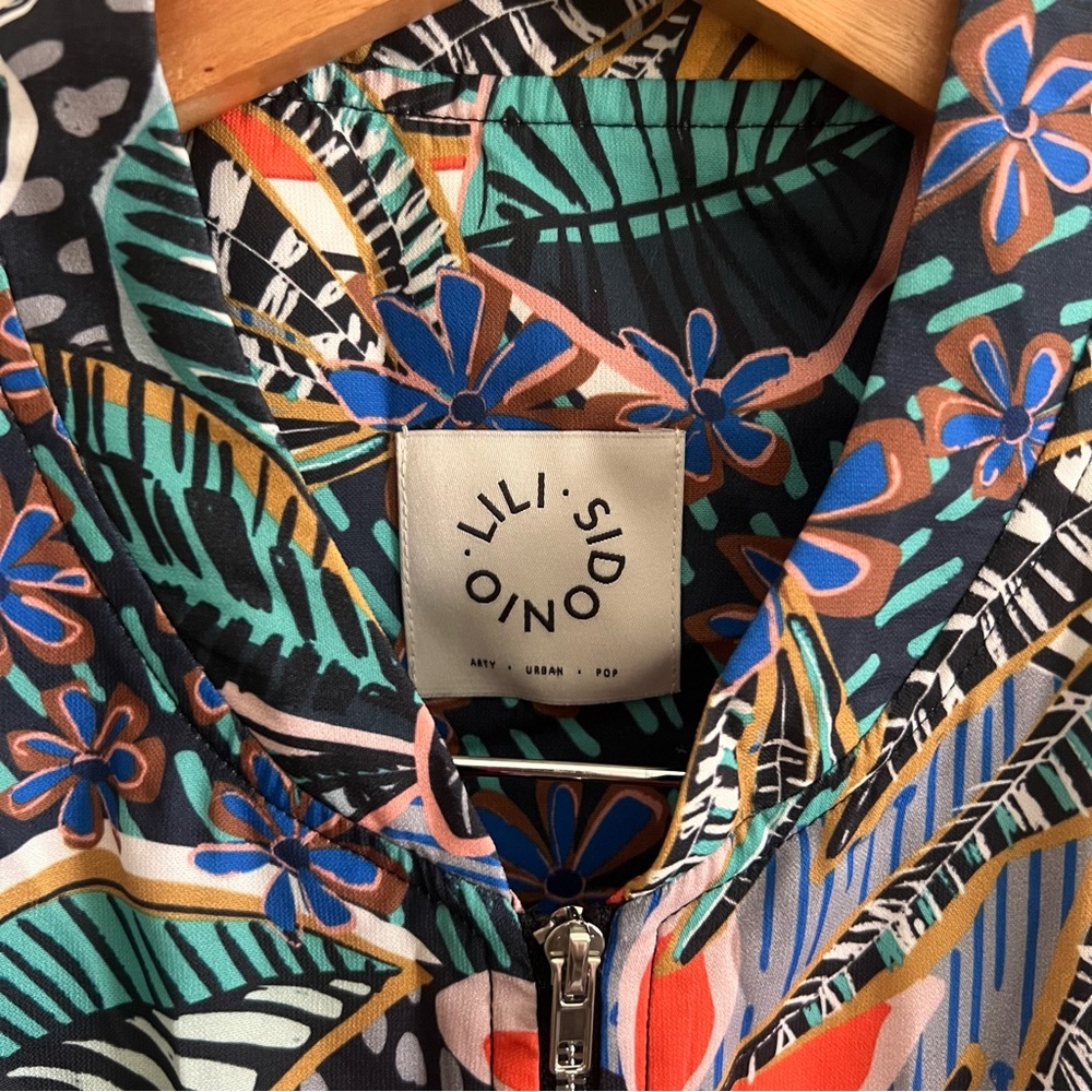 Molly Bracken Lili Sidonio Floral Patterned Bomber Jacket Sz S - Picture 5 of 6